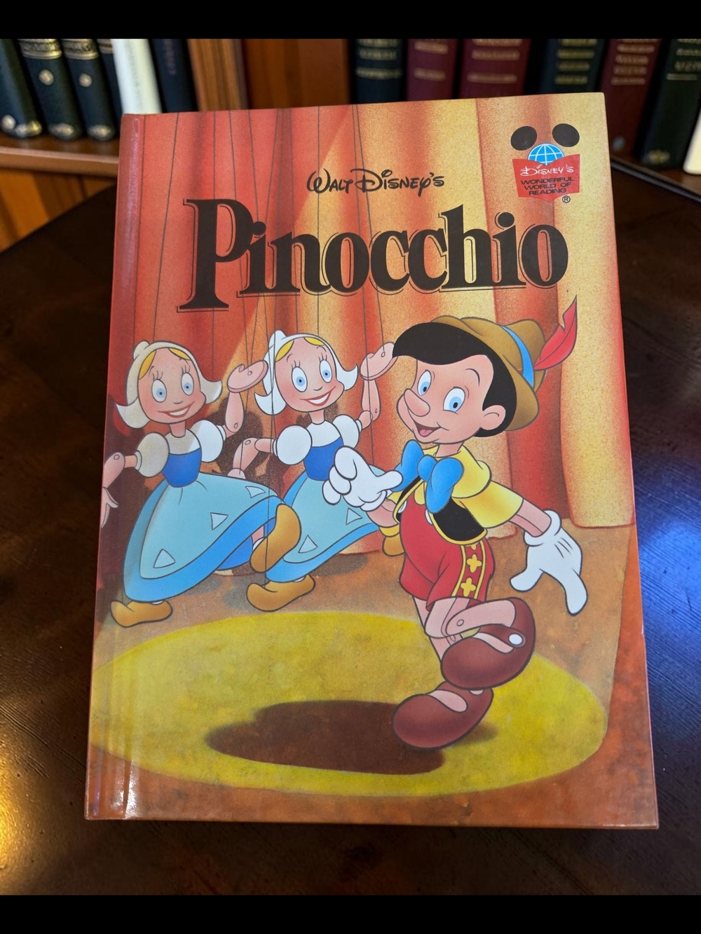 Disney Pinocchio Hardcover Book - Red & Yellow Cover